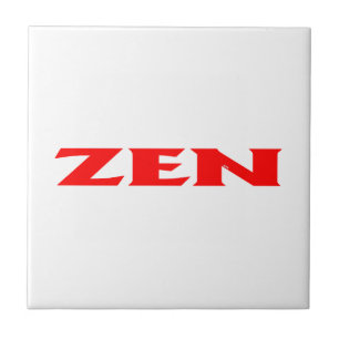 Zen red white small tile