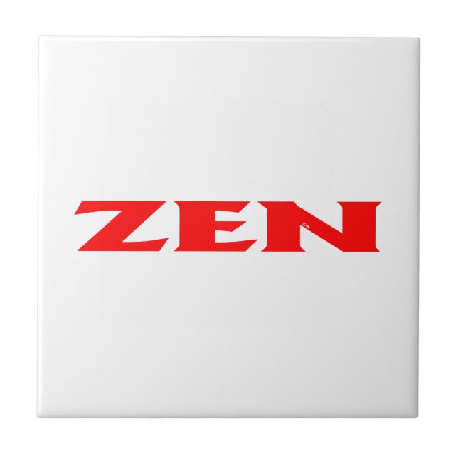 Zen red white small tile (Front)
