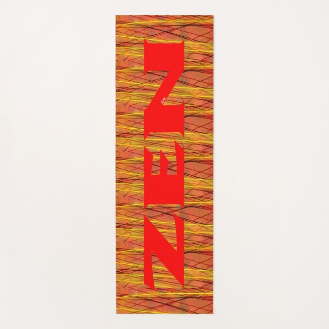 Zen red wire exercise mat (Front)