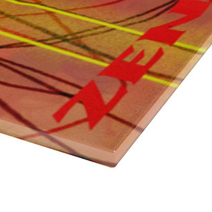Zen red wire glass cutting board