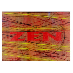 Zen red wire glass cutting board