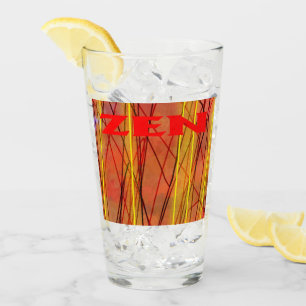 Zen red wire glass tumbler