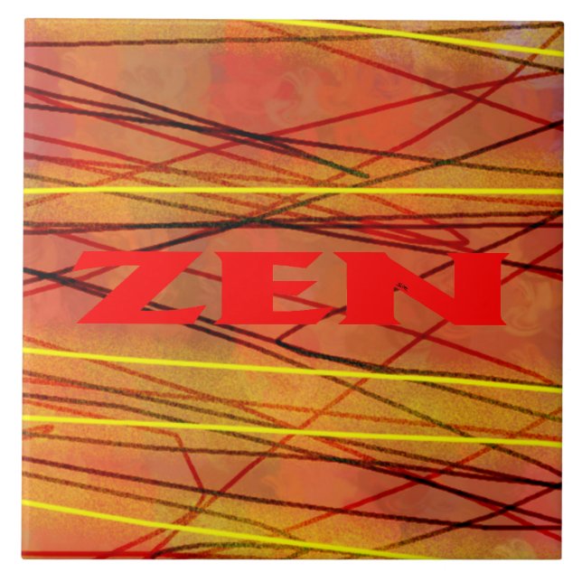 Zen red wire large tile (Front)