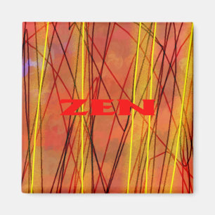 Zen red wire square magnet