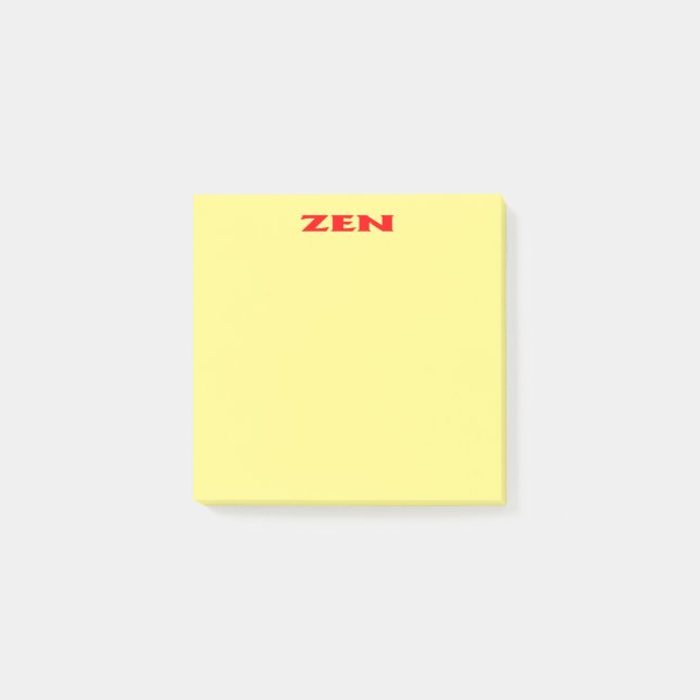 Zen red yellow note pads (Front)