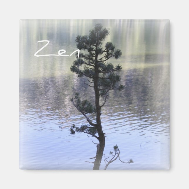 Zen Reflection- Water and Tree Magnet (Front)