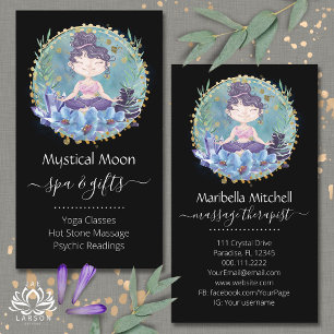 Zen Rocks Yoga Spa Massage Therapist Business Card