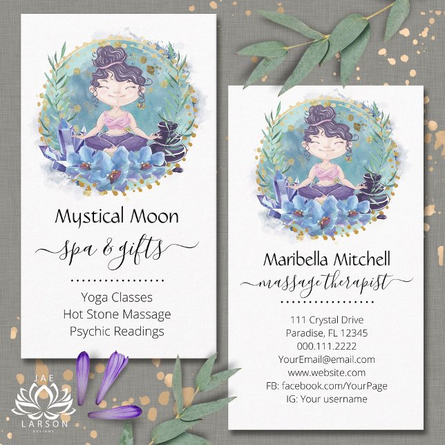 Zen rocks Yoga Spa Massage Therapist Business Card (Creator Uploaded)