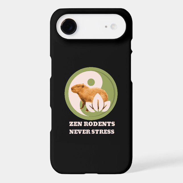 Zen Rodents Never Stress Capybara Humour (Back)