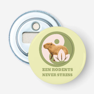 Zen Rodents Never Stress Capybara Humour Bottle Opener