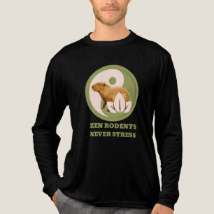 Zen Rodents Never Stress Capybara Humour Tri-Blend Shirt