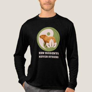Zen Rodents Never Stress Capybara Humour Tri-Blend Shirt
