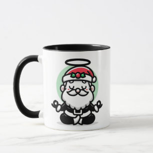 Zen Santa Mug – Peaceful Meditating Claus Holiday