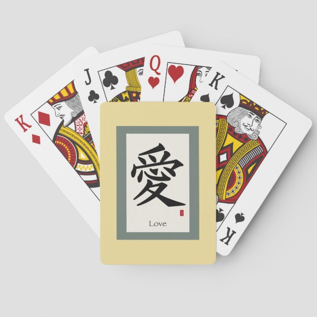 Zen Scroll "Love" Playing Cards (Back)