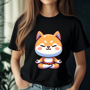 Zen Shiba Inu Cartoon Art T-Shirt