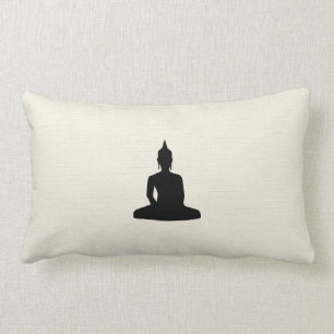Zen Sitting Meditating Buddha Lumbar Cushion