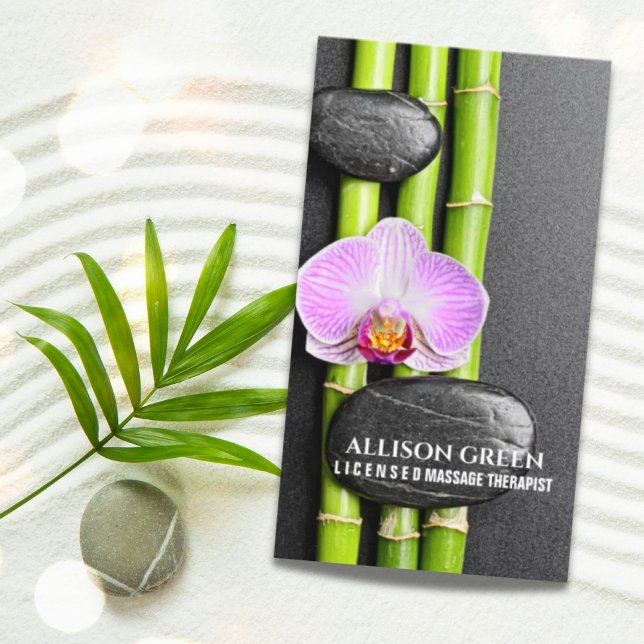 Zen SPA Beauty Salon Aromatherapy Massage Therapy Business Card (Zen SPA Beauty Salon Aromatherapy Massage Therapy Business Card)