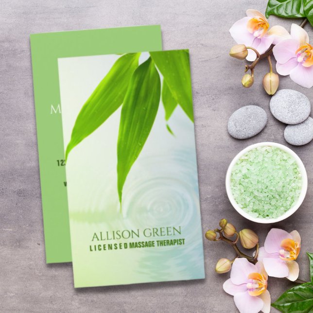 Zen SPA Beauty Salon Aromatherapy Massage Therapy Business Card (Zen SPA Beauty Salon Aromatherapy Massage Therapy Business Card)