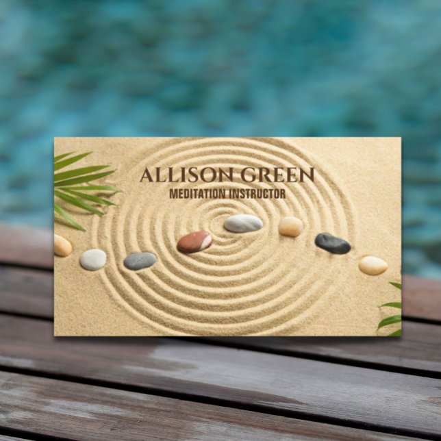 Zen SPA Massage Therapy Yoga Instructor Meditation Business Card (Zen SPA Massage Therapy Yoga Instructor Meditation Business Card)