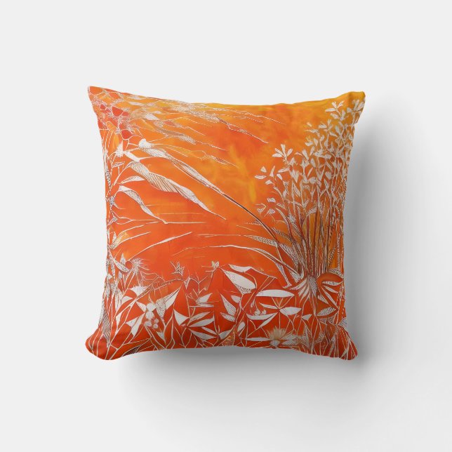 Zen Spirit Orange Cushion (Front)