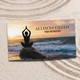 Zen Spiritual Wellness Meditation Yoga Instructor  Business Card