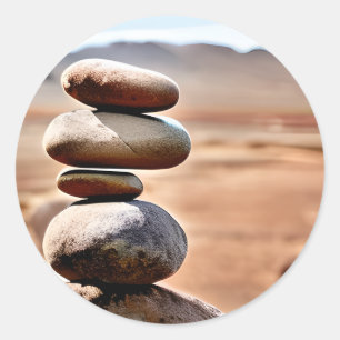 Zen Stacked Rocks Sticker