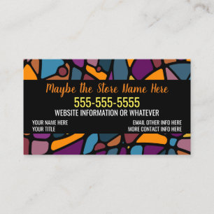 Zen Stained Glass Neuro Art Business Card
