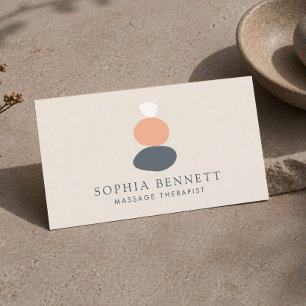 Zen Stone Massage Therapist Business Card