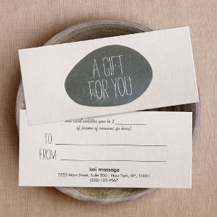 Zen Stone Massage Therapist Gift Certificate