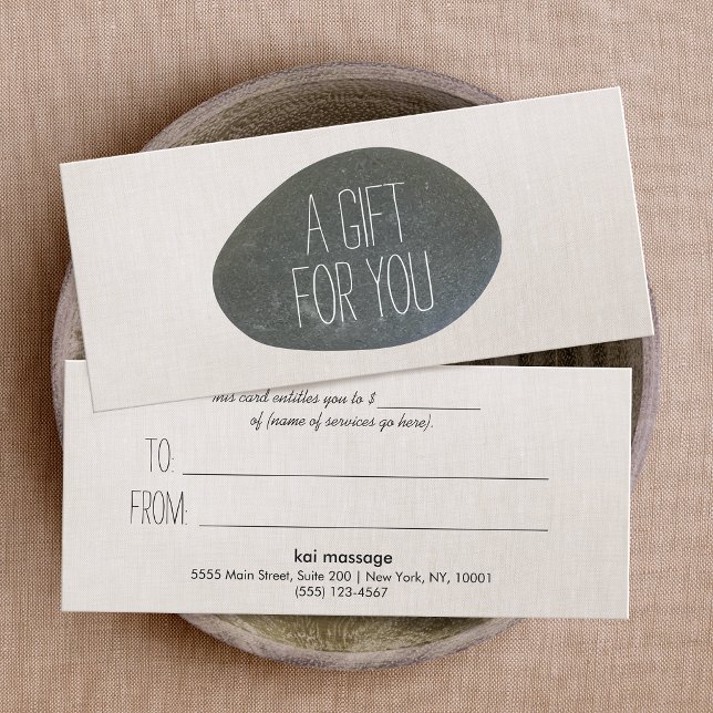 Zen Stone Massage Therapist Gift Certificate (Creator Uploaded)