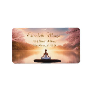Zen Stone Meditation Girl Label