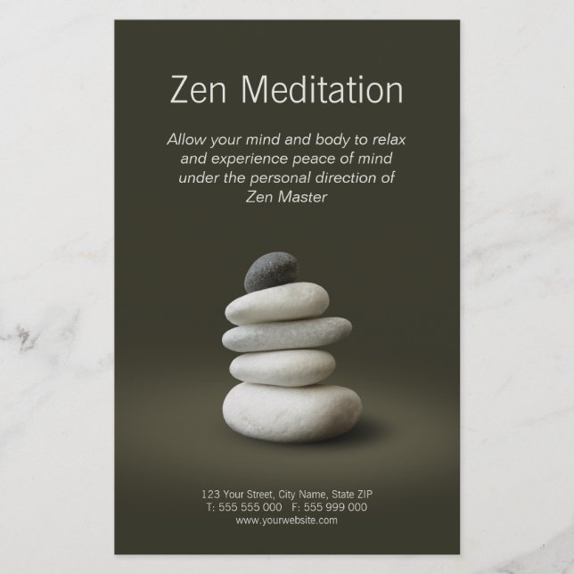 Zen Stones flyer (Front)