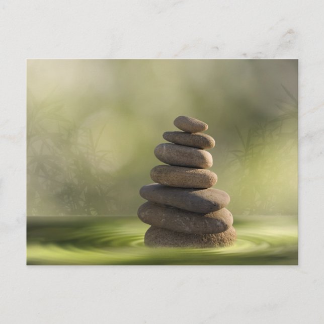 Zen stones in water postcard (Front)
