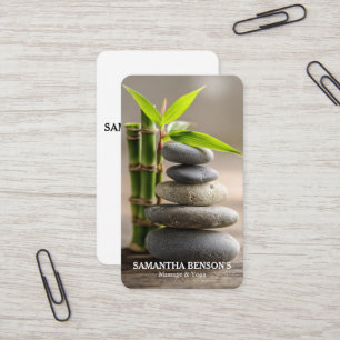 Zen Stones Massage Therapist Business Card