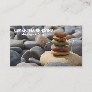 Zen Stones Massage Therapist Business Card