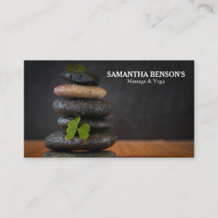 Zen Stones Massage Therapist Business Card