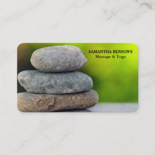 Zen Stones Massage Therapist Business Card