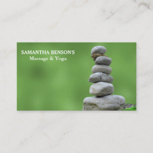 Zen Stones Massage Therapist Business Card