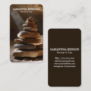 Zen Stones Massage Therapist Business Card