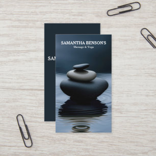 Zen Stones Massage Therapist Business Card