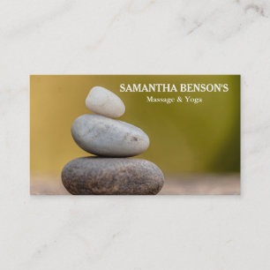 Zen Stones Massage Therapist Business Card