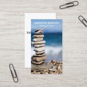 Zen Stones Massage Therapist Business Card