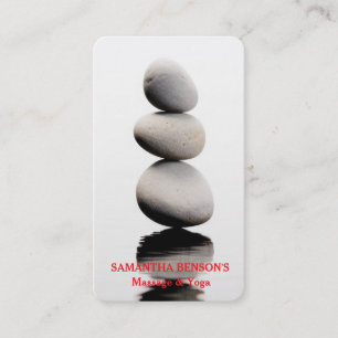 Zen Stones Massage Therapist Business Card