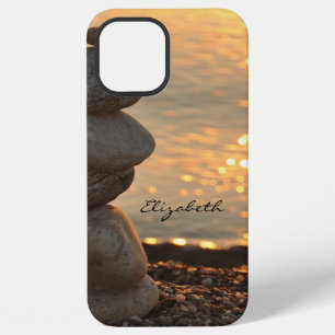 Zen Stones Ocean Sunset iPhone 12 Pro Max Case