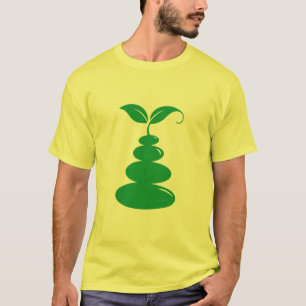 Zen Stones Sprout Minimalist Eco Growth T-Shirt