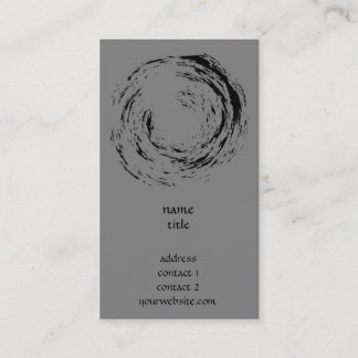 Zen Style - Circle in Brush Painting Business Business Card