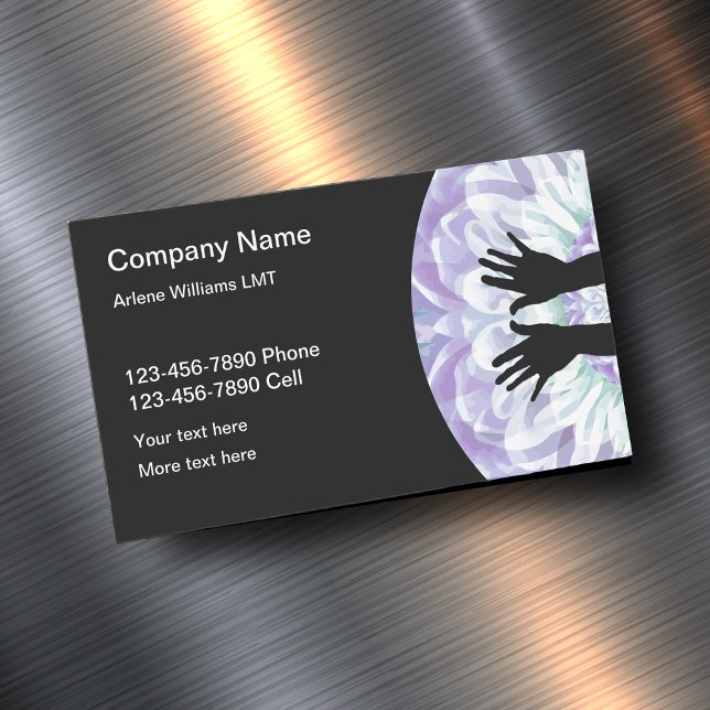 Zen Style Massage Magnetic Business Card (massage magnetic business cards)