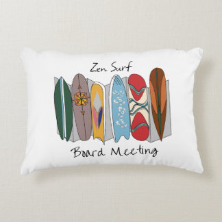 Zen Surf Board Meeting Decorative Cushion
