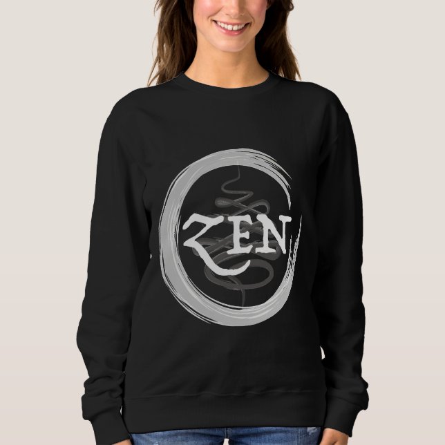 Zen Symbol White Sweatshirt (Front)