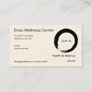 Zen Symbol with "Just Be" Business Card